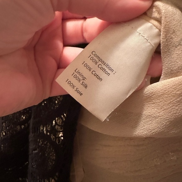 3.1 Phillip Lim women’s gold black lace overlay dress sz 2 cotton silk - Picture 10 of 16